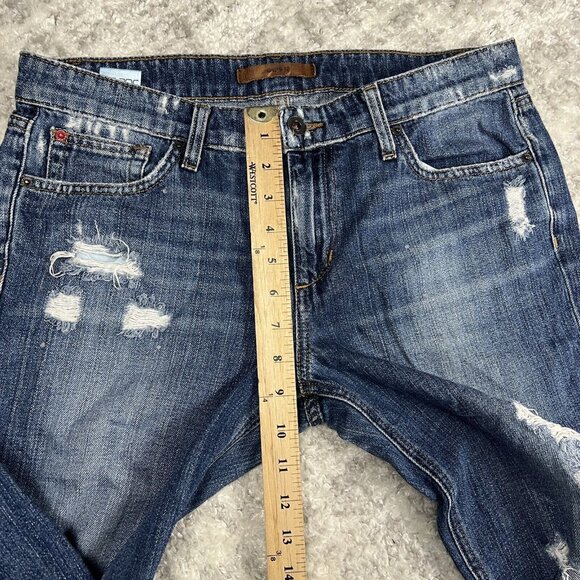 Joe's Jeans 29 Billie Crop Boyfriend Slim Crop Distressed Cuffed Japanese Denim - Picture 10 of 11